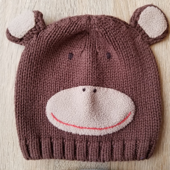 2011 vguc Mini Boden 12-24 months knit monkey hat & gloves FREAKING ADORABLE! - Picture 4 of 14